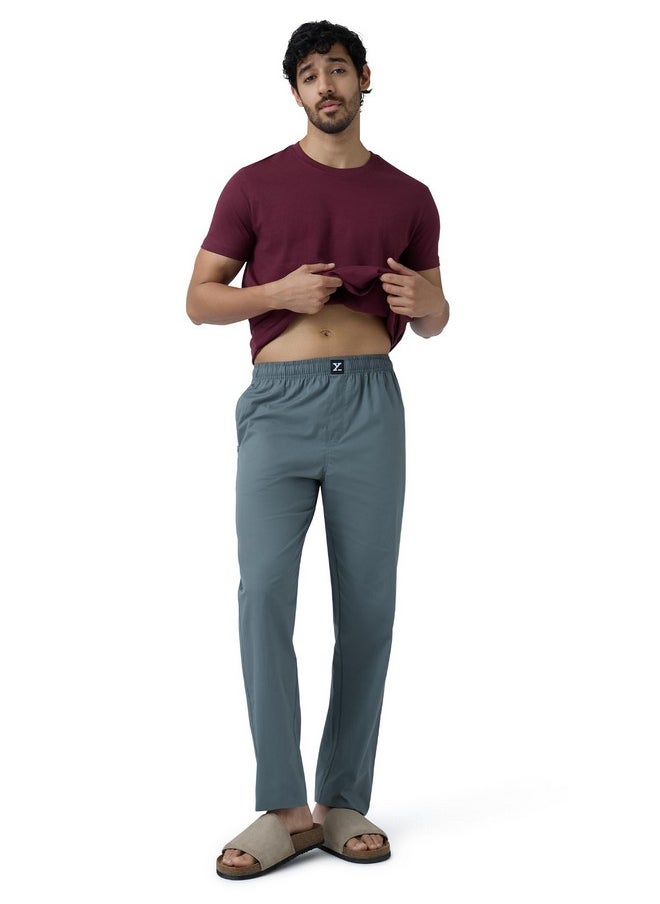 XYXX - XYXX Men Combed Cotton Pyjama, Relaxed Fit, Solid, Pack of 1, XYPYJM51XXL, Strom Grey, XXL - Image 1