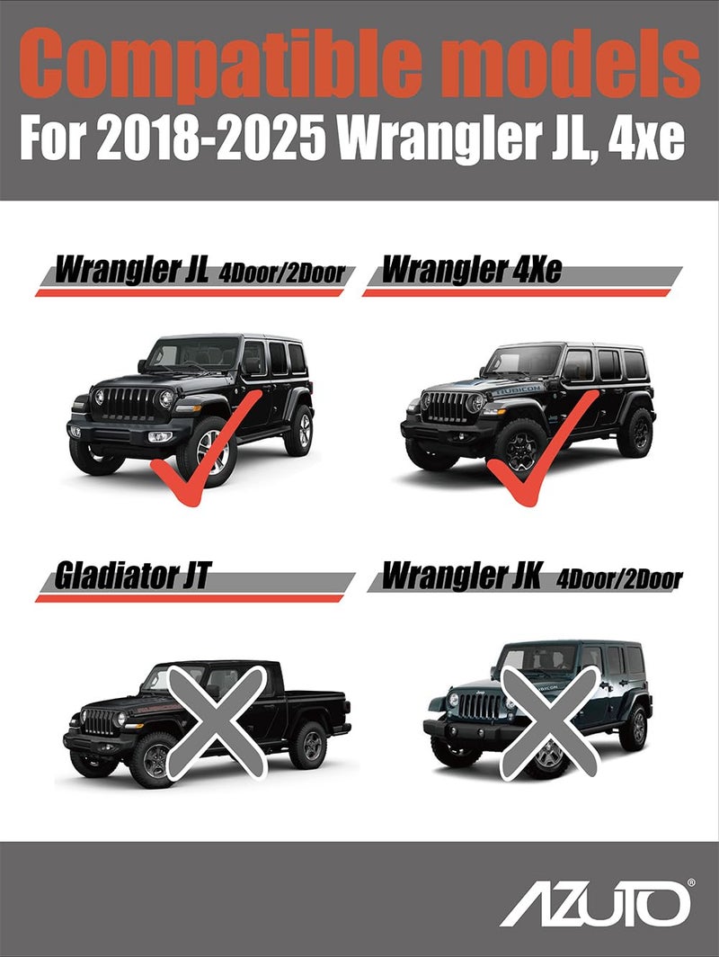 AZUTO LED Tailgate Cargo Light for Jeep Wrangler JL 2018-2026, CAN Signal Plug In No Wire Cut, Auto On Off with Tailgate, Detachable Magnetic Work Light - Image 4