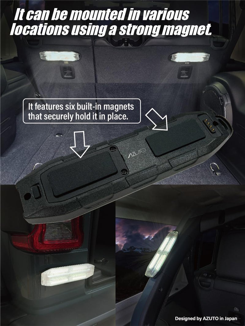 AZUTO LED Tailgate Cargo Light for Jeep Wrangler JL 2018-2026, CAN Signal Plug In No Wire Cut, Auto On Off with Tailgate, Detachable Magnetic Work Light - Image 3