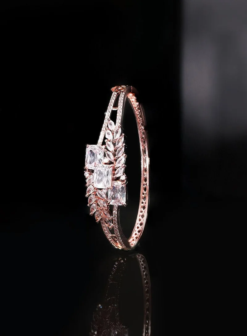 Priyaasi Rose Plated Cuff Bracelet