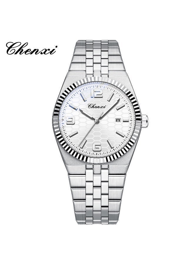 Chenxi Men’s Quartz Wrist Watch with Luxury Modern Design, Water Resistant, Scratch-Resistant Glass, Full Stainless Steel with Elegant Box - Image 1