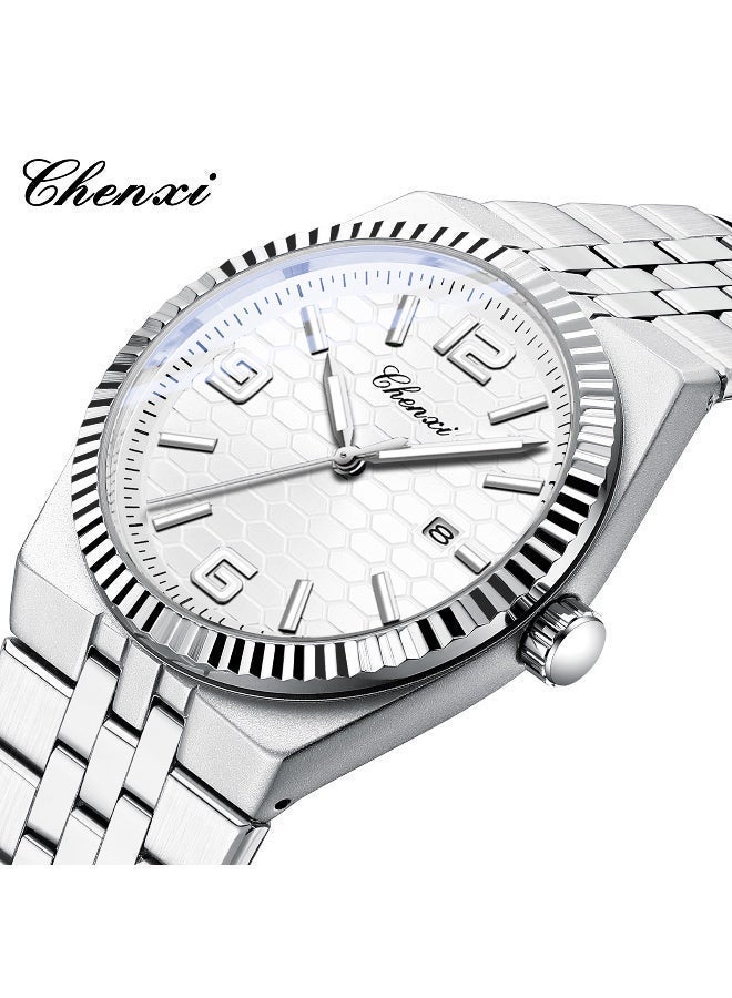 Chenxi Men’s Quartz Wrist Watch with Luxury Modern Design, Water Resistant, Scratch-Resistant Glass, Full Stainless Steel with Elegant Box - Image 3