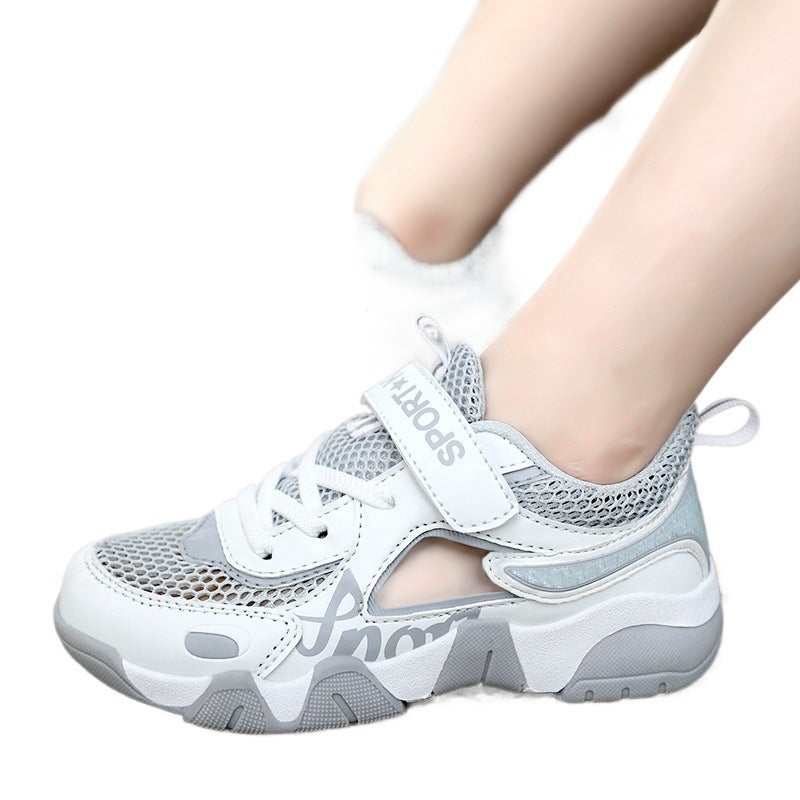 Boys' Closed-Toe Sandals 2024 Mesh Breathable Children'S Sports Shoes Boys' Hollow-Out Big Kids' Mesh Shoes - Image 4