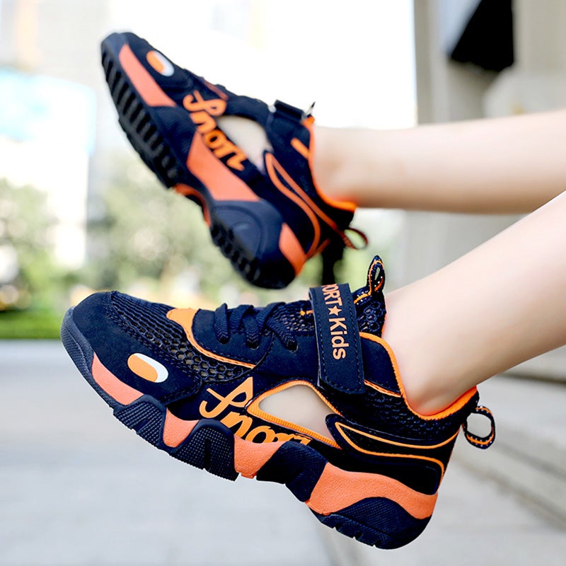 Boys' Closed-Toe Sandals 2024 Mesh Breathable Children'S Sports Shoes Boys' Hollow-Out Big Kids' Mesh Shoes - Image 3