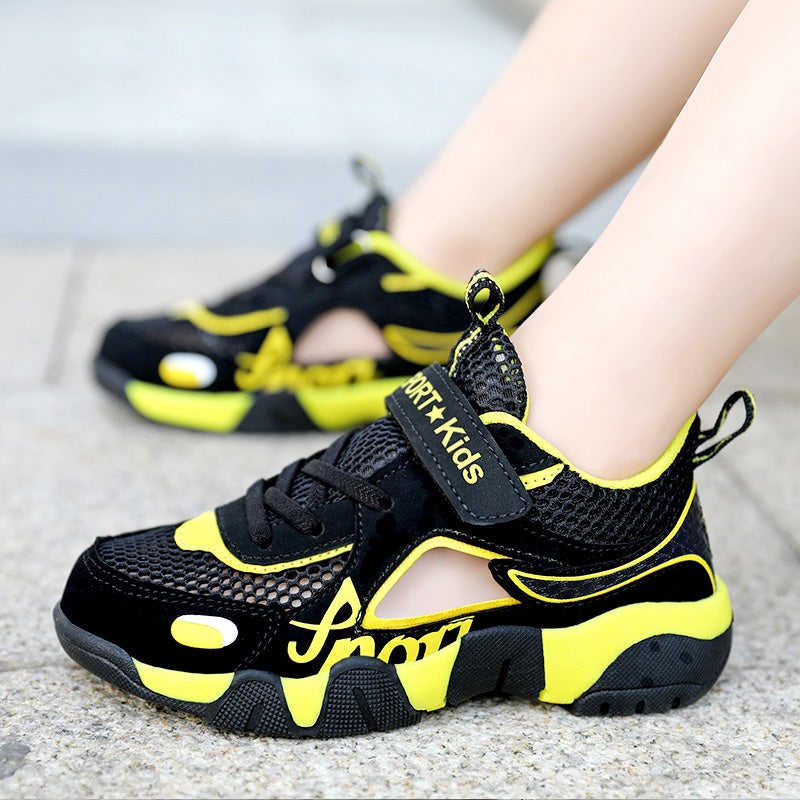 Boys' Closed-Toe Sandals 2024 Mesh Breathable Children'S Sports Shoes Boys' Hollow-Out Big Kids' Mesh Shoes - Image 2