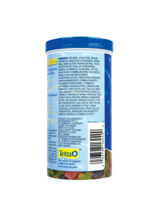 Tetra - TetraMarine Large Saltwater Flakes, Nutritionally Balanced Fish Food for Saltwater Fish, 5.65 oz - Image 1