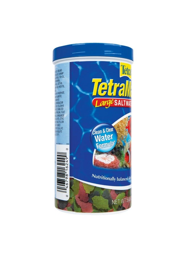 Tetra - TetraMarine Large Saltwater Flakes, Nutritionally Balanced Fish Food for Saltwater Fish, 5.65 oz - Image 1