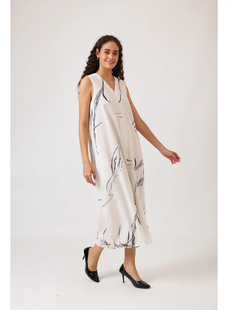 Noor White Horizon Jumpsuit