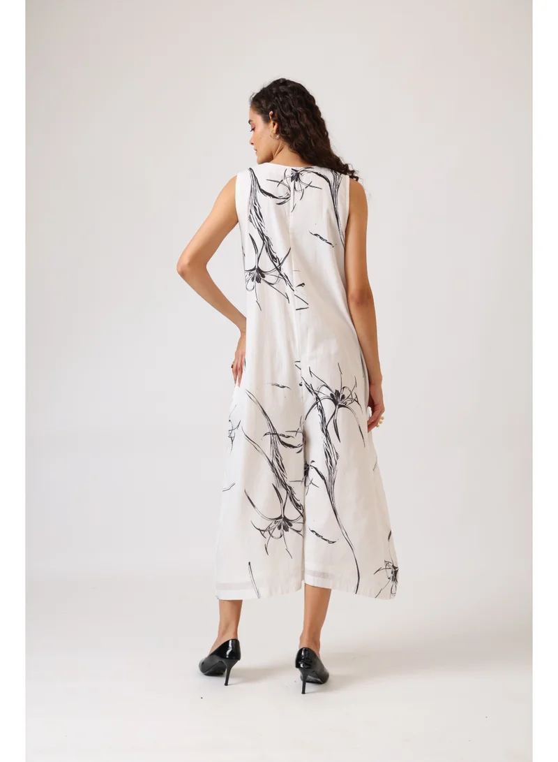 Noor  White Horizon Jumpsuit for Women | Best Price UAE