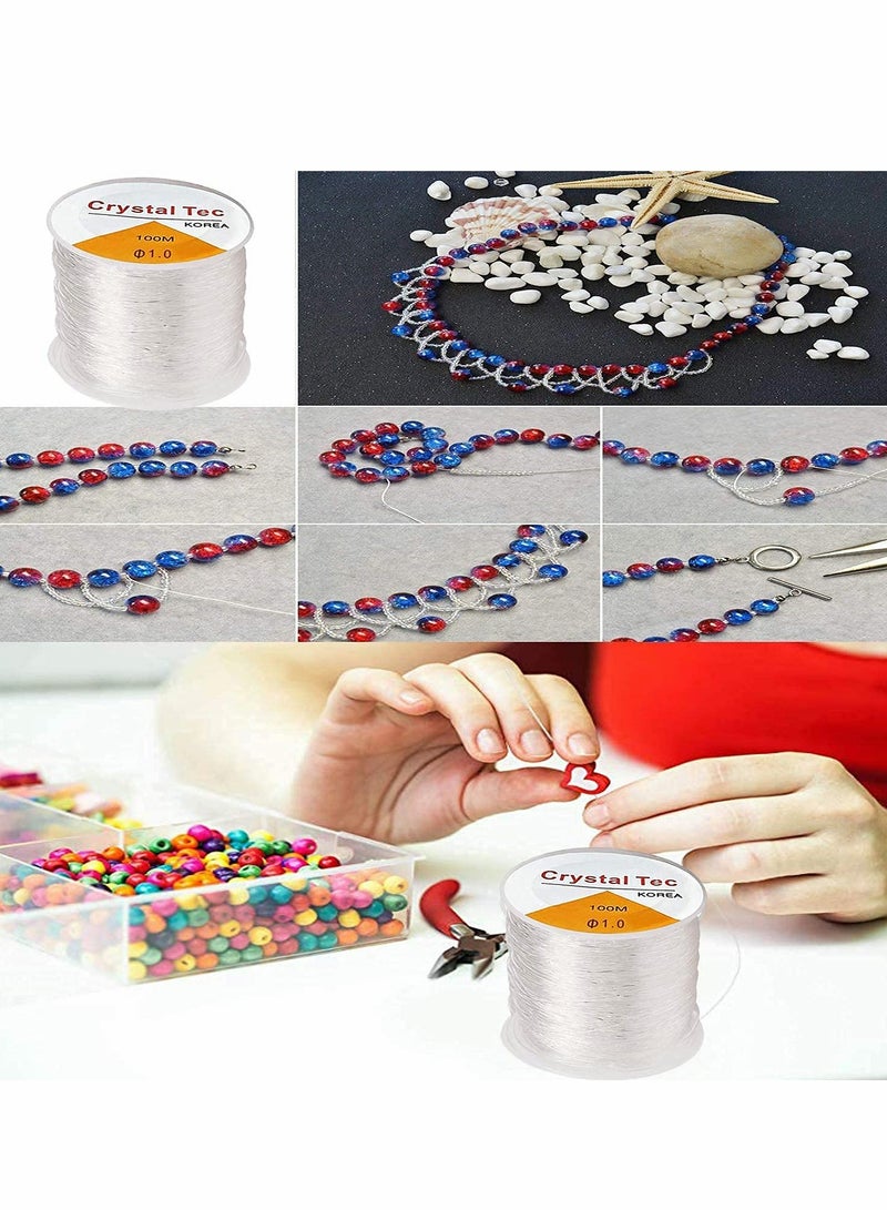 SYOSI Pack Of 2 Elastic String For DIY Jewelry Making, 1.0Mm - Image 4