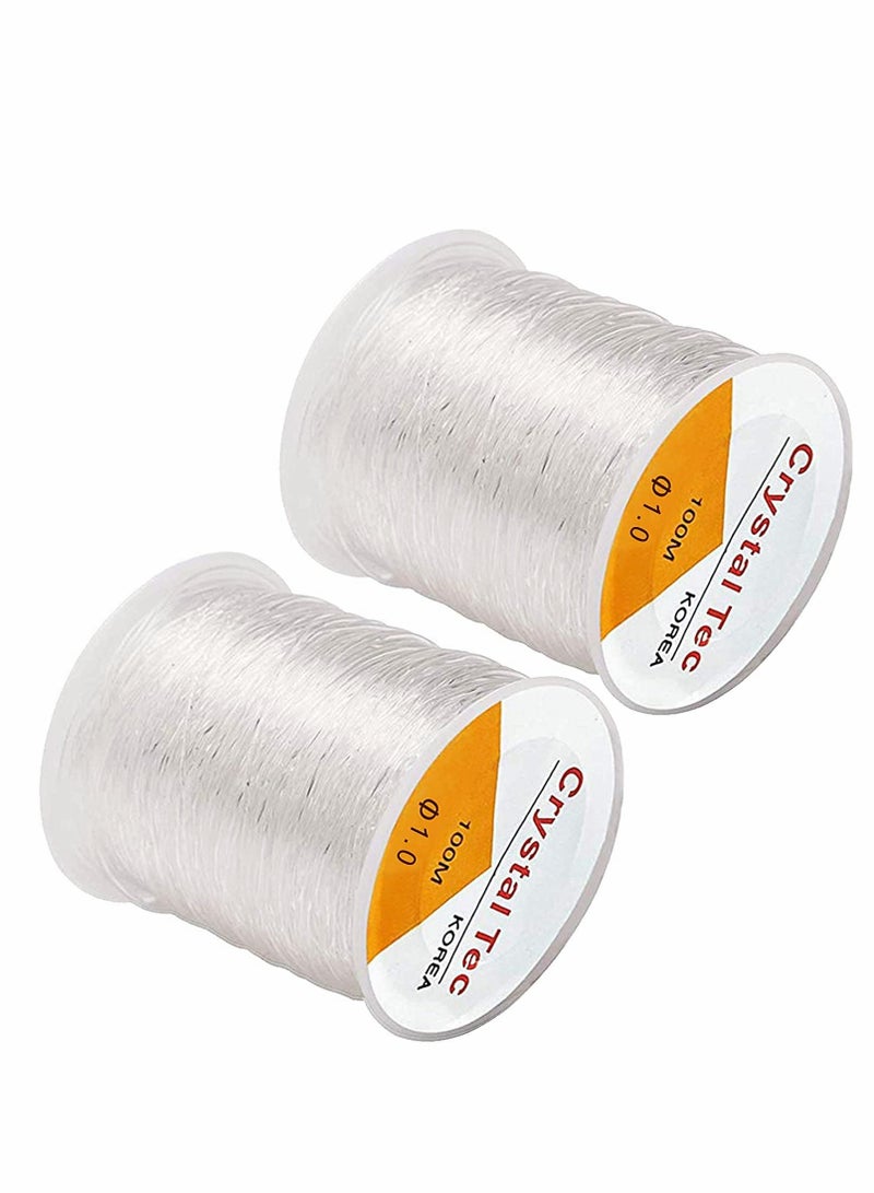 SYOSI Pack Of 2 Elastic String For DIY Jewelry Making, 1.0Mm - Image 1