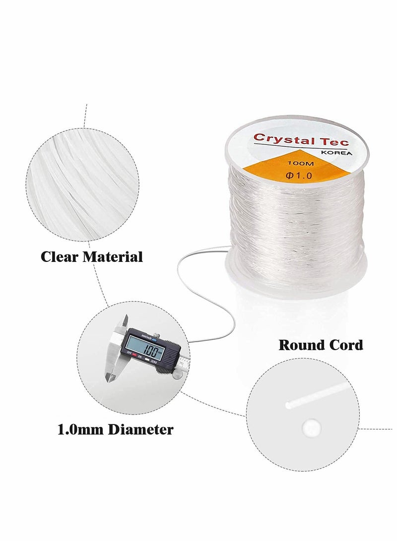 SYOSI Pack Of 2 Elastic String For DIY Jewelry Making, 1.0Mm - Image 2