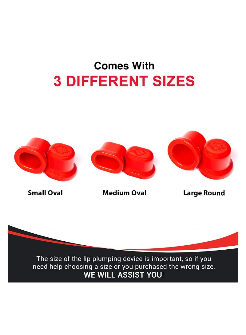 SYOSI Lip Plumper Tool, Medium Oval, & Large Round Enlarger Natural Lip Enhancement Self Suction Plumper Fuller Lips Plumper Combo Lip Plumpers Non-Invasive Plumper for Fuller Lips- Natural Lip Enhancement - Image 4