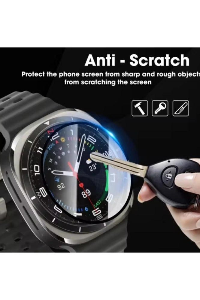 2 Pack 3D Curved Full Coverage Protective Film for Samsung Galaxy Watch 8 46mm - Image 4