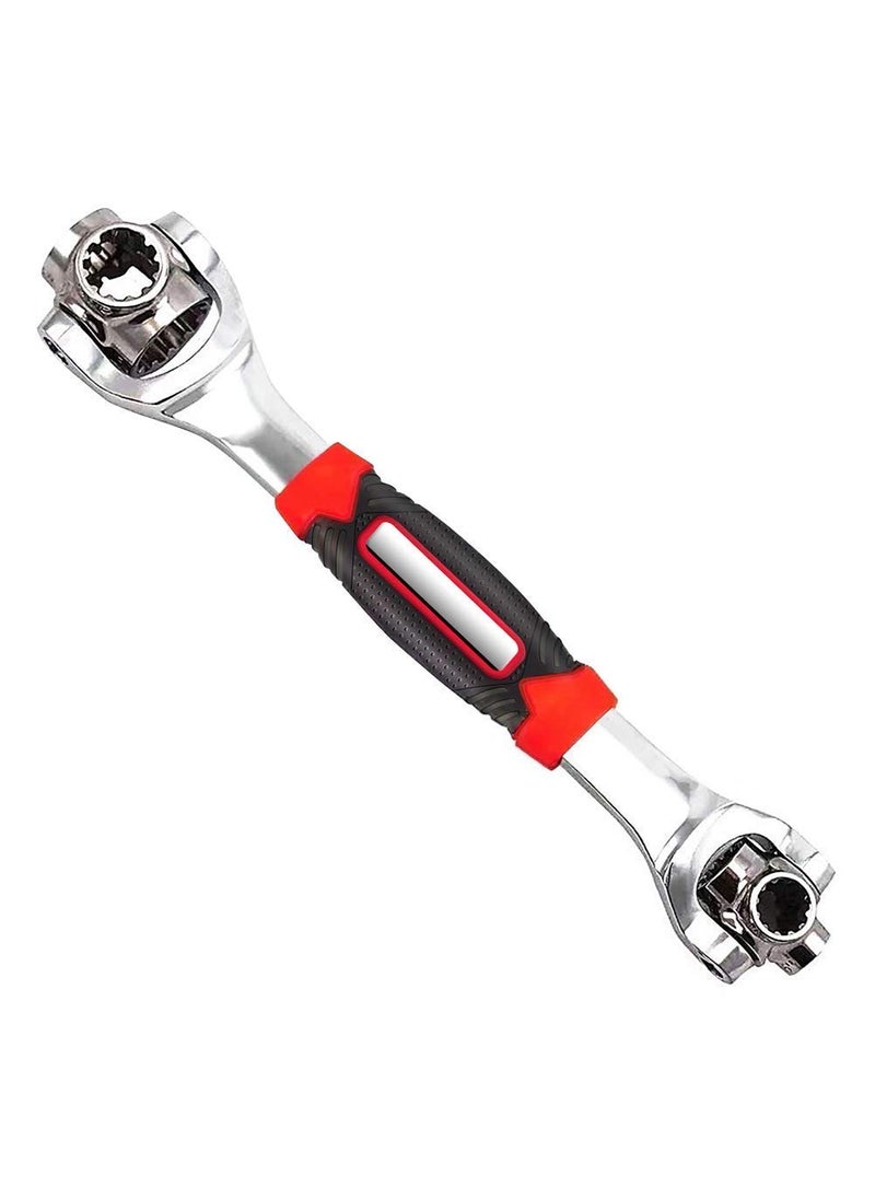 CIPLOX - CIPLOX 48 in 1 MultiFunctional Socket Tool Wrench Key Master Hand with Spline Bolts 360 12 Point Revolving Spanner Individual Angle Alignment for Damaged Bolts Size Standard - Image 1