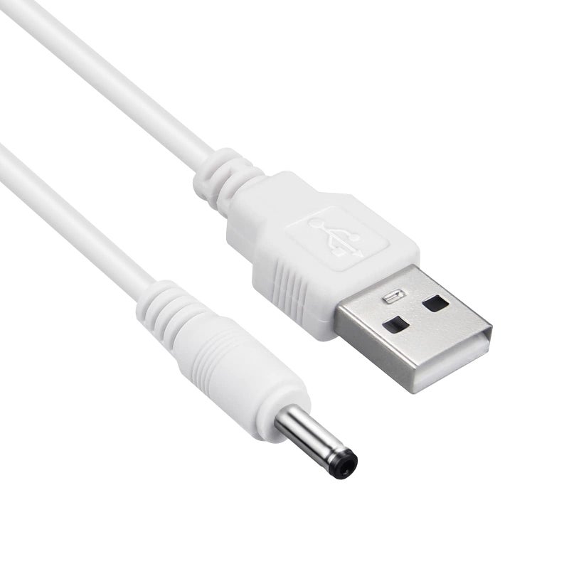 Smays Charger Cord Replacement for Flawless Pedi Electronic Pedicure Tool - USB to DC Barrel Cable 5 ft 2-Pack - Image 3