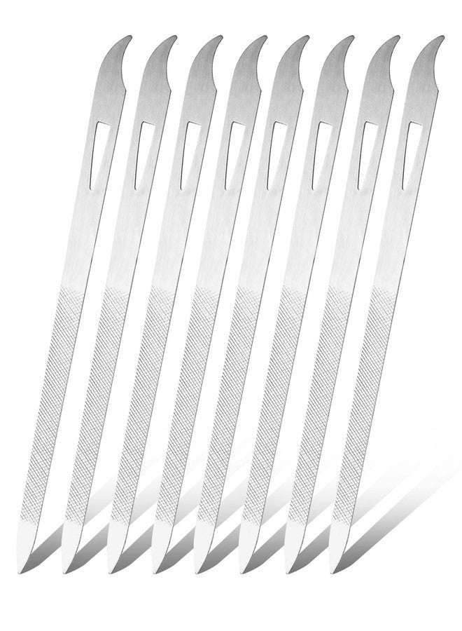 simarro 6 Pcs Metal Nail Files, Stainless Steel Fingernail Toenail Files, Double Sided Manicure Files for Polish Nail, Nail Cleaner Tool - Image 1
