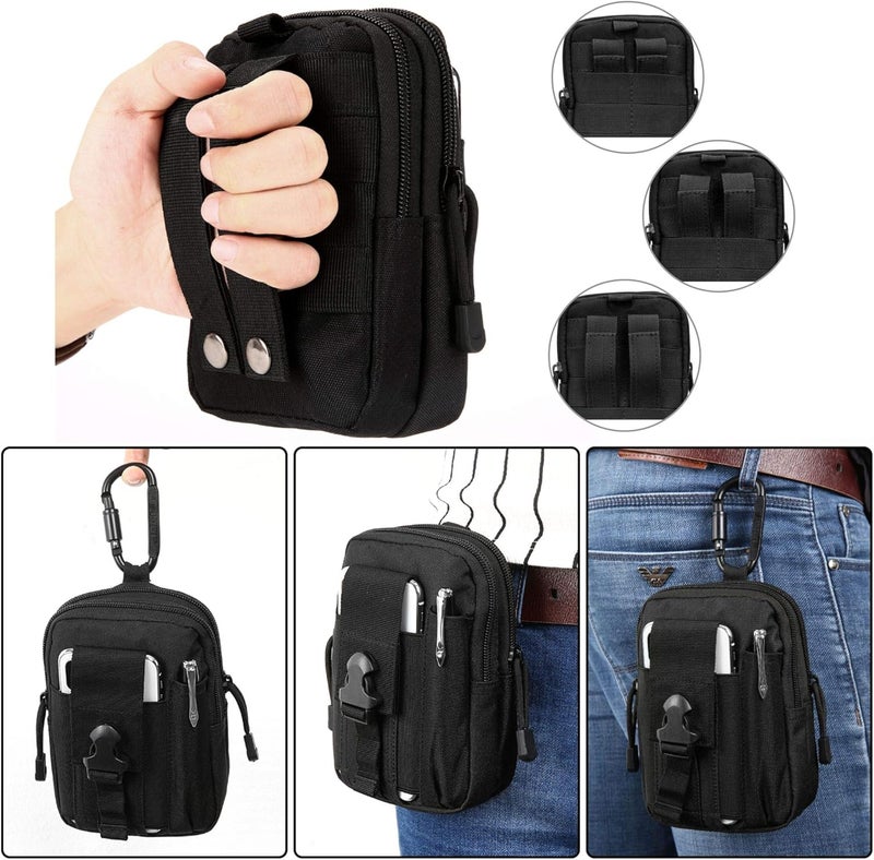 DOUNTO Tactical Waist Pouch EDC Molle Waist Bag Belt Phone Pouch Holster Purse Carrying Pouch for Smartphone, Tools - Image 4