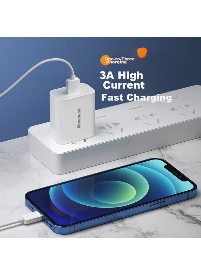 Newmine Apple/type-c/android Usb-c Three-in Charging Cable, Compatible With Iphone 12/12 Pro Max/11, Xiaomi, Huawei P40 - Image 3