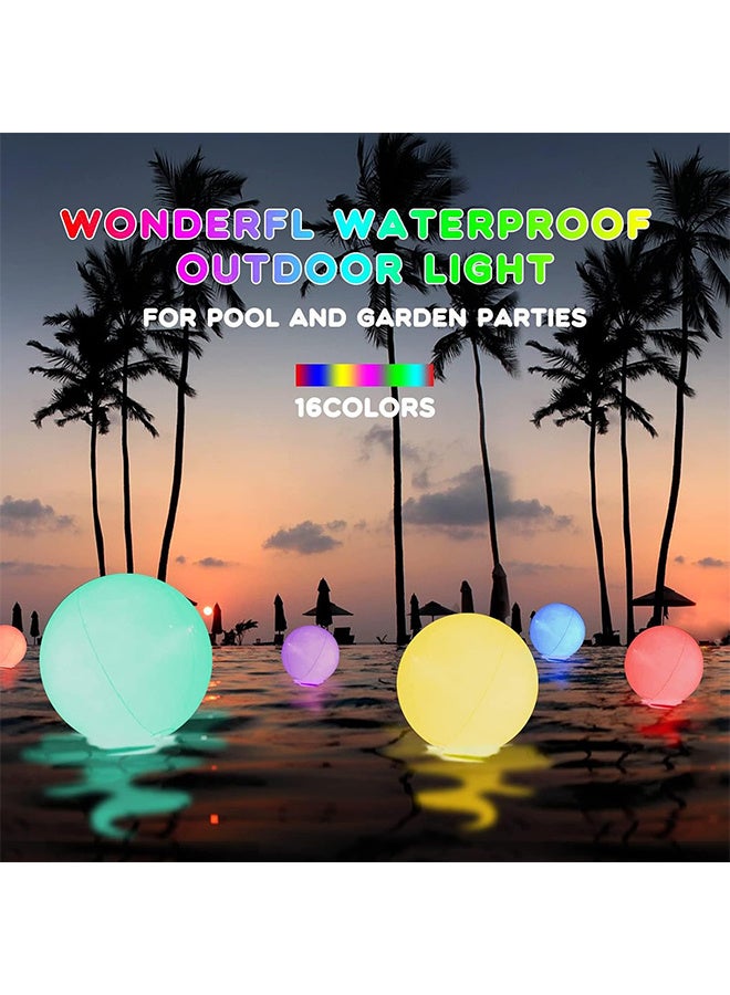 RATSAW LED Light Up 16in Beach Ball with Remote Control, Glow in the Dark Pool Toys, Floating Waterproof Pool Lights IP68, 16 Colors and 4 Modes, Inflatable Ball for Pool Party, Indoor Outdoor Games and Decorations - Image 3