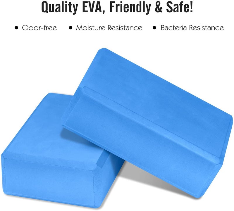 Fashnex Yoga Blocks - High Density EVA Foam Bricks Yoga Foam Exercise Blocks (9 x 6 x 3 inches, Set of 2) (As Per Image) - Image 2
