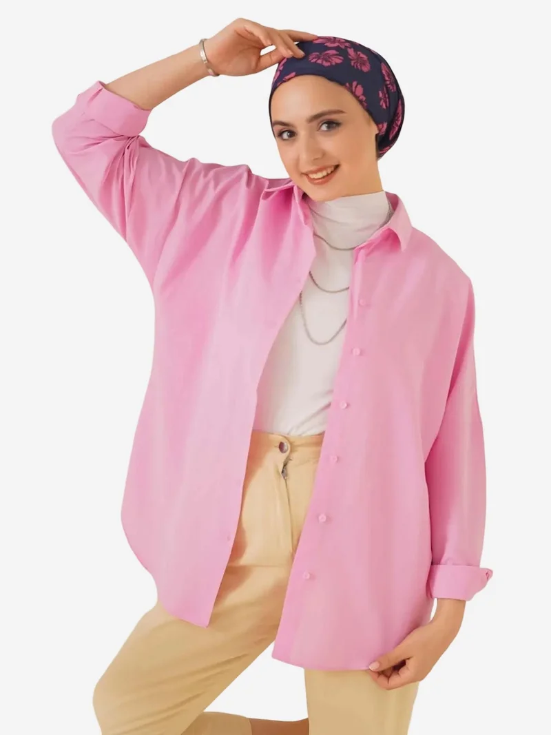 BIG DART BDART Relaxed Fit Poplin Shirt with Button Closure