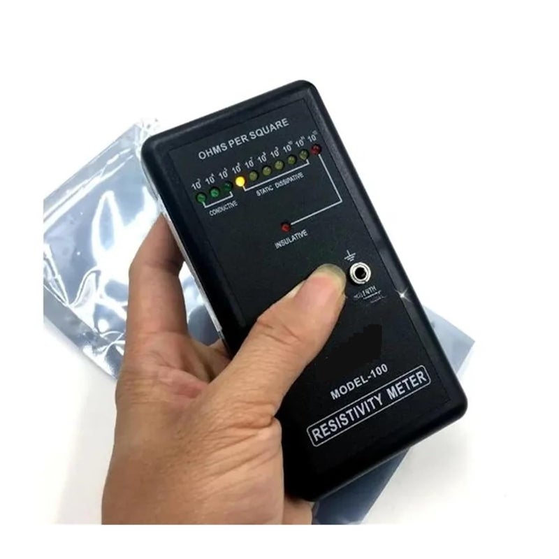 Capacitance Meters, Electrostatic Resistance Meter Model-100 Anti-Static Surface Resistance Test Instrum Ent Impedance Meter DS Resistance Detection(Model-100 Box) - Image 1