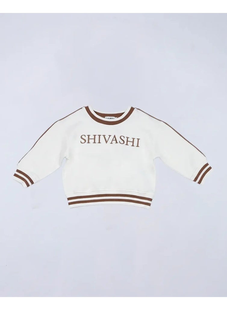 Shivashi Kids Cozy Set (Sweat + Track Pants) - Ivory Cream - Image 2