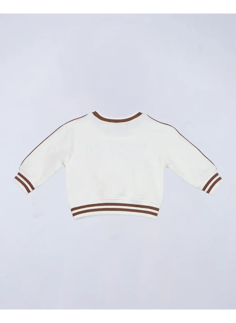 Shivashi Kids Cozy Set (Sweat + Track Pants) - Ivory Cream - Image 3