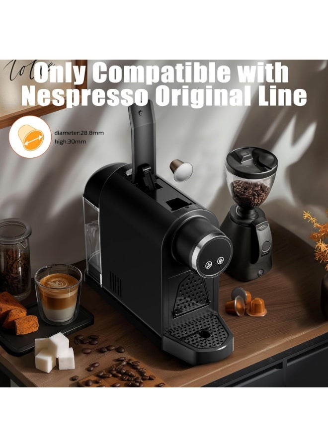 Other Manufacturer آلة قهوة كبسولات متوافقة مع نسبرسو أوريجنال، آلة صنع القهوة مع 2 حجم تحضير، آلة إسبريسو 19 بار مع خزان ماء قابل للفصل سعة 800 مل لتحضير اللاتيه والكابتشينو بسهولة - Image 4
