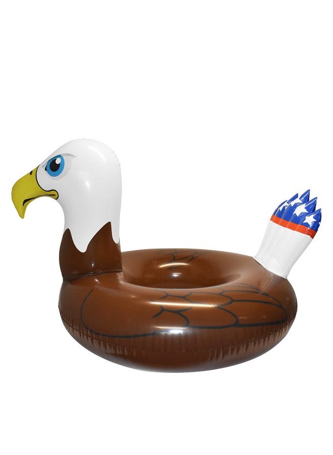 Coconut Float Coconut Outdoor Patriotic Bald Eagle Pool Float - Inflatable Pool Ring - Durable Long Lasting Lounge Tube And Water Toy - Fun Decoration For Parties, Events - Ages 8+ Years - Image 3