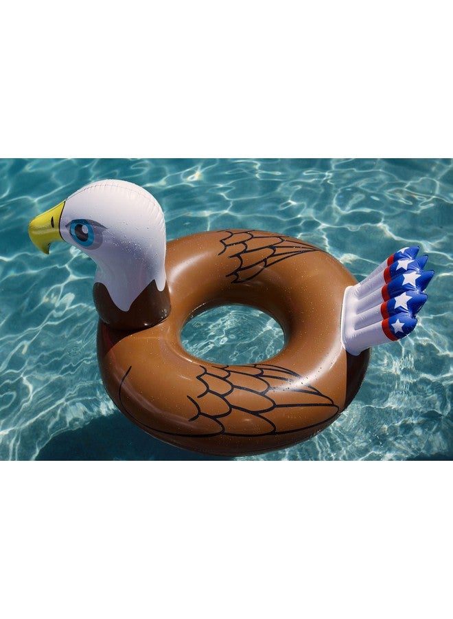 Coconut Float Coconut Outdoor Patriotic Bald Eagle Pool Float - Inflatable Pool Ring - Durable Long Lasting Lounge Tube And Water Toy - Fun Decoration For Parties, Events - Ages 8+ Years - Image 4