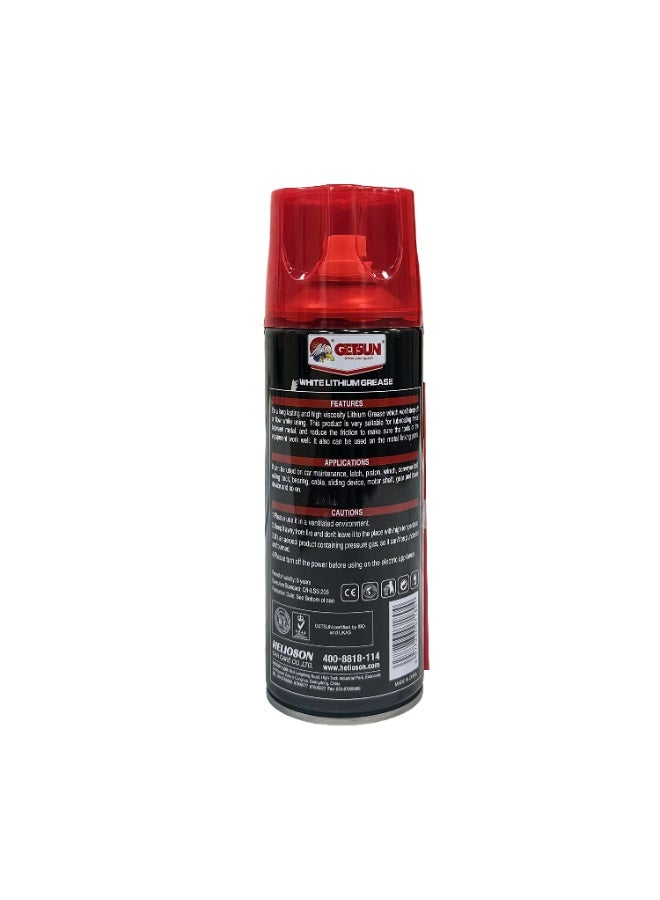 GETSUN White Lithium Grease Spray 450ml – High Viscosity Lubricant for Metal Parts, Bearings, Latches and Sliding Mechanisms - Image 2