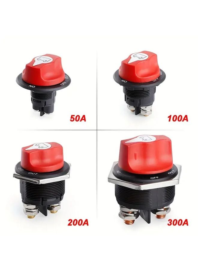 مفتاح عزل بطارية 300 أمبير 12 فولت، قاطع طاقة دوار للشاحنات الترفيهية والدراجات النارية والشاحنات والقوارب - Image 2