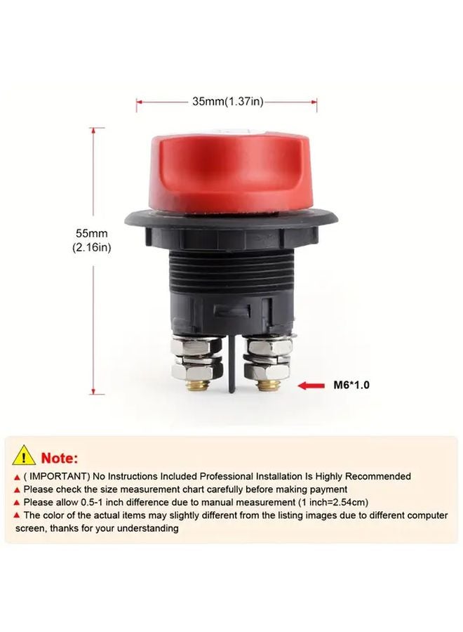 مفتاح عزل بطارية 300 أمبير 12 فولت، قاطع طاقة دوار للشاحنات الترفيهية والدراجات النارية والشاحنات والقوارب - Image 5