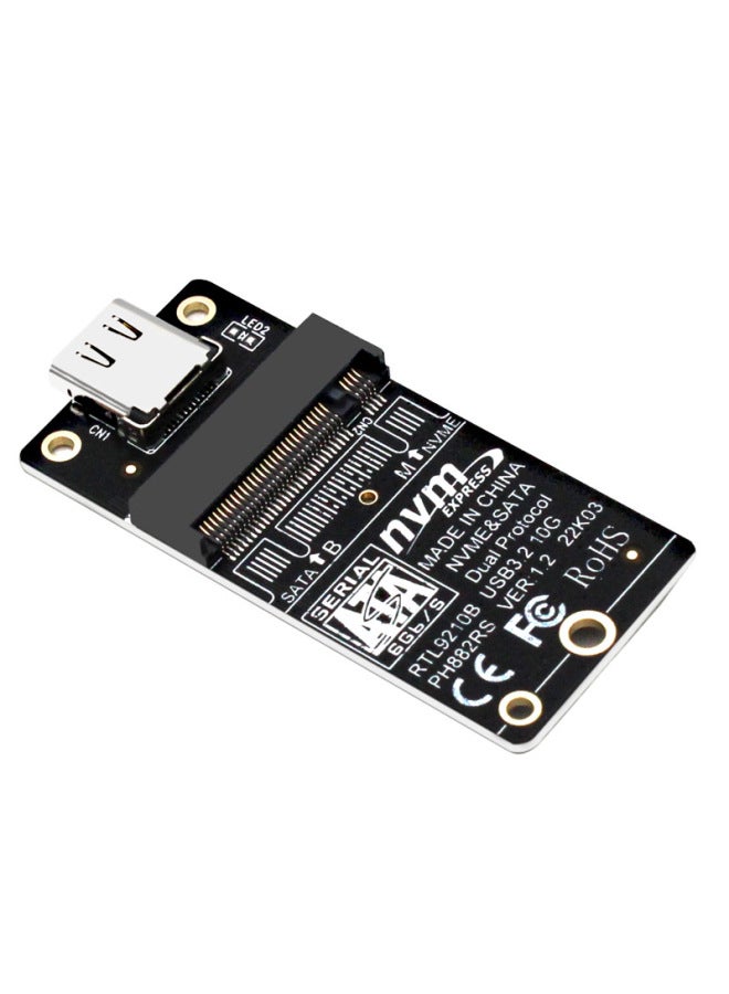 M.2 NVMe Hard Disk Box Adapter Card 9210B Dual Protocol Type-c USB3.1 Gen2 10Gbps-Color:PH882RS-PCBA  - Image 2