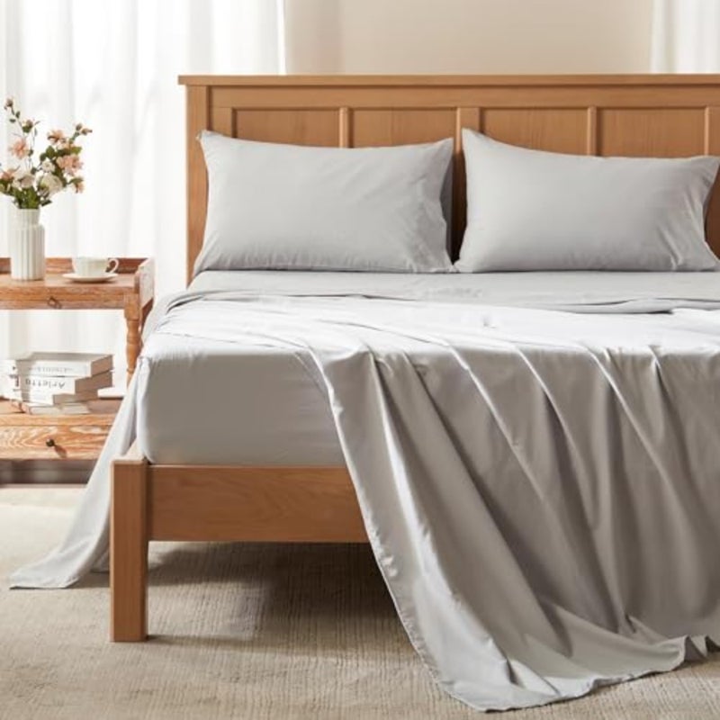 Cooling Sheets, Moisture Wic Coolmax Sheets, Soft, Colorfast Sheet Set, Cooling Bed Sheets For Hot Sleepers, Elastic Deep Pocket Fits Up to 16" Mattress, 4 Pcs - Image 1