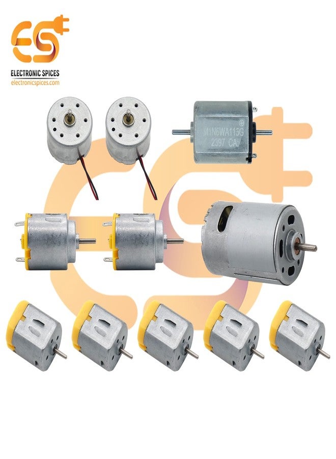 إلكترونيك سبايسس مجموعة محركات كهربائية صغيرة تعمل بالتيار المستمر | أسطوانية | ذات عمود مزدوج، مناسبة للمشاريع اليدوية والمجموعات التعليمية - Image 3