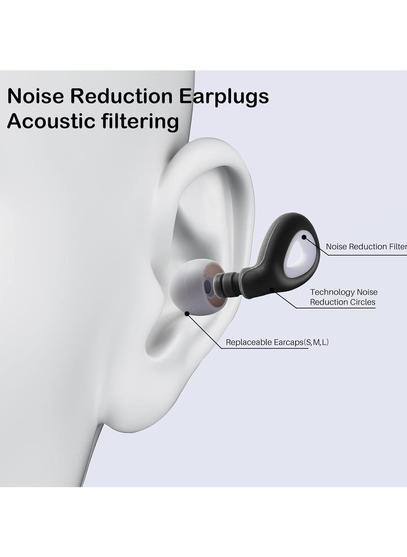 CMGTYYD - Advanced Ear Plugs for Noise Reduction, Super Soft Comfortable Silicone, Reusable Hearing Protection in Flexible Silicone Multi-Size, Hearing Protection for Sleep & Focus – 30dB Noise Cancelling - Image 1