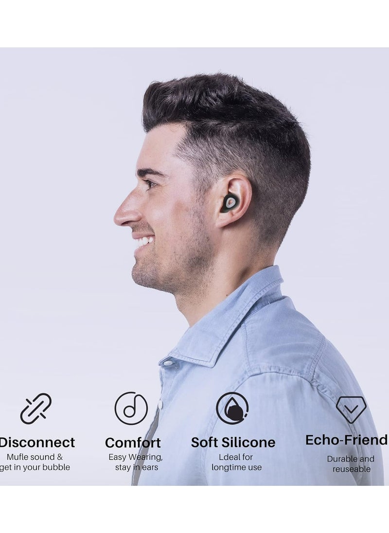 CMGTYYD - Advanced Ear Plugs for Noise Reduction, Super Soft Comfortable Silicone, Reusable Hearing Protection in Flexible Silicone Multi-Size, Hearing Protection for Sleep & Focus – 30dB Noise Cancelling - Image 1