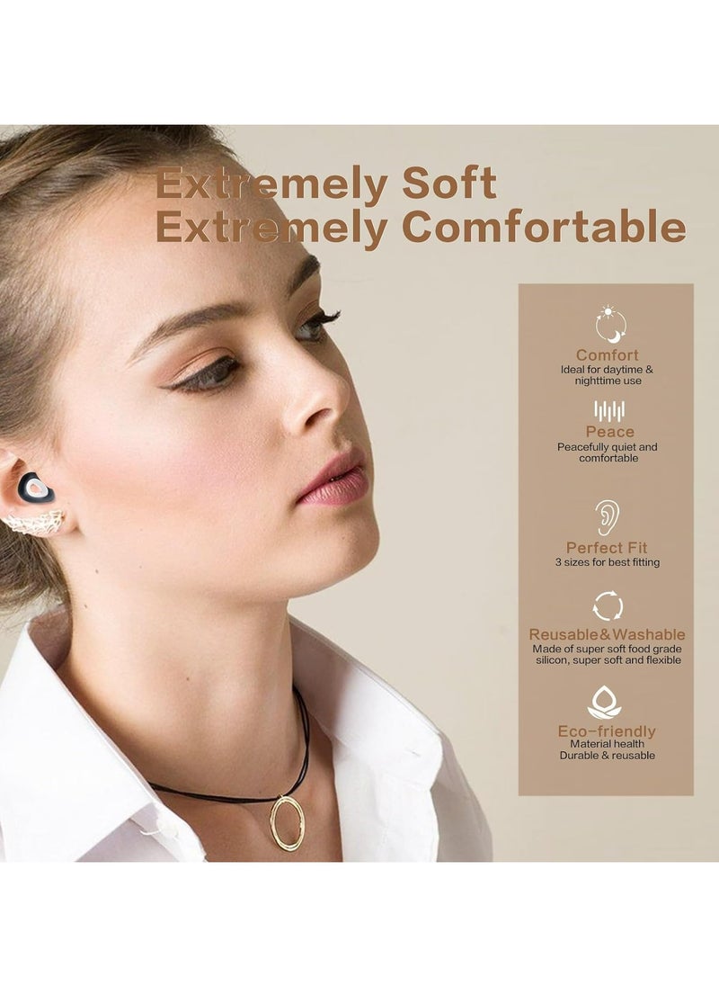 CMGTYYD - Advanced Ear Plugs for Noise Reduction, Super Soft Comfortable Silicone, Reusable Hearing Protection in Flexible Silicone Multi-Size, Hearing Protection for Sleep & Focus – 30dB Noise Cancelling - Image 1