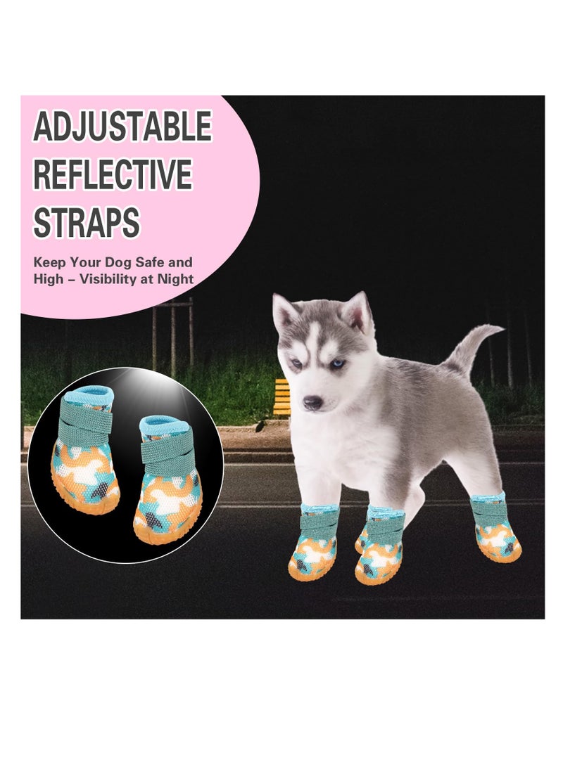 SYOSI Dog Boots Paw Protector, 4Pcs Breathable Dog Paw Protector, for Injured Paws Anti Slip Dog Shoes, Dog Walking Boots, for Small, Medium Dogs Boots Comfortable Paw Protection for Pet Puppy  - Image 5