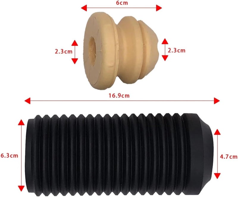 DEMULAX Car Rear Shock Absorber Buffer Rubber Boot Set - Image 2