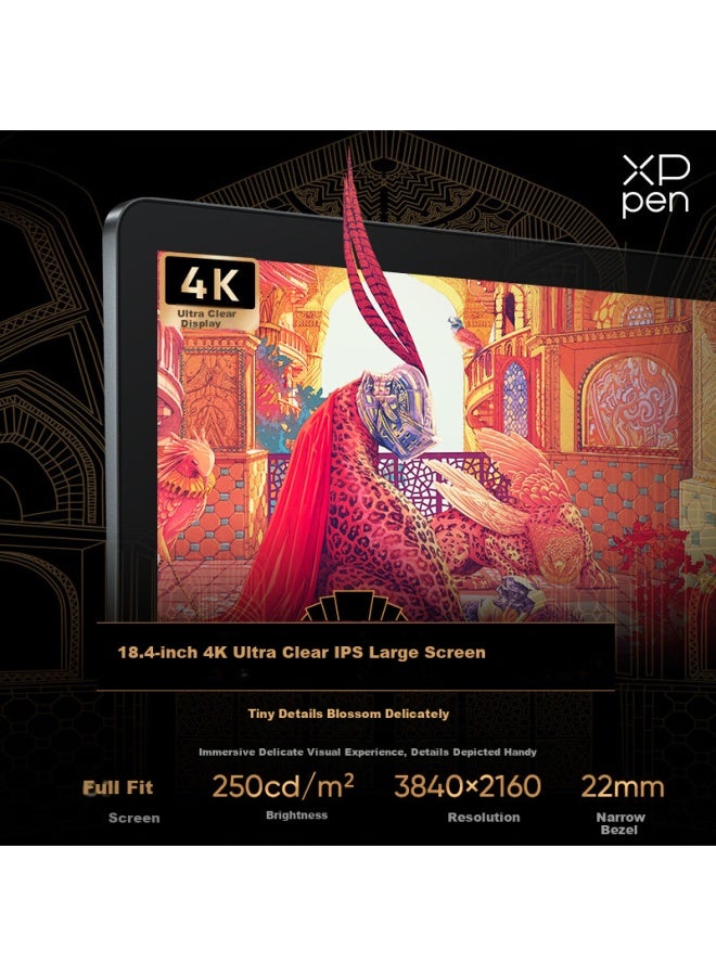 Xppen Artist Pro19(4k) Digital Drawing Monitor Hand-painted Screen Computer Professional Drawing Tablet Connect To Computer Laptop Hand-painted Board Ap19 Handwriting Board Electronic Drawing Board - Image 3
