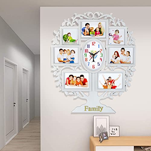 Harbour Analog Latest Stylish New Models Wall Clock with Photo Frames for Home Living Room Hall Bedroom (Size Height 58 CM X Width 48CM)- Home Decor Big Size Wall Clock Mz WL 6 - Image 2