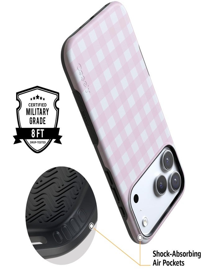 Casely iPhone 17 Pro Max Case | Pink Plaid | Sunday Best | Compatible with MagSafe | Bold Protective Design - Image 4