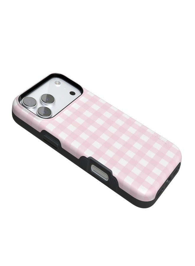 Casely iPhone 17 Pro Max Case | Pink Plaid | Sunday Best | Compatible with MagSafe | Bold Protective Design - Image 3