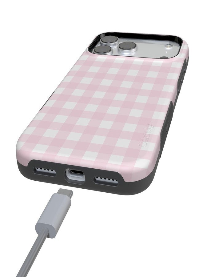 Casely iPhone 17 Pro Max Case | Pink Plaid | Sunday Best | Compatible with MagSafe | Bold Protective Design - Image 5