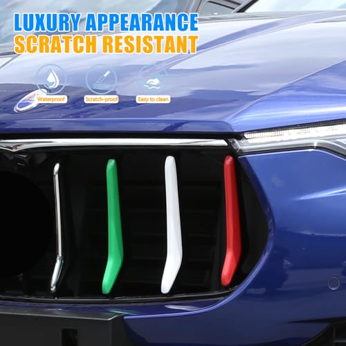 LLKUANG Front Grill Decoration Strips Trim Compatible with Maserati Levante 2016 2017 2018 2019 2020 2021 Car Grille Insert Trims 3PCS - Image 3