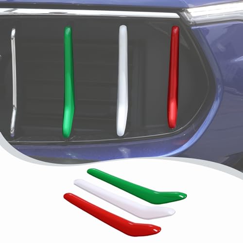 LLKUANG Front Grill Decoration Strips Trim Compatible with Maserati Levante 2016 2017 2018 2019 2020 2021 Car Grille Insert Trims 3PCS - Image 1